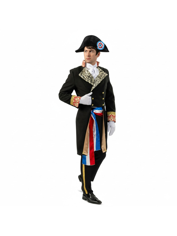 costume napoléon avec Pantalon d’Apparat Homme Premier Empire – Bande Dorée