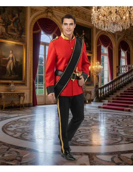 Costume Prince Rouge et Or Homme – Uniforme Royal & Officier Historique