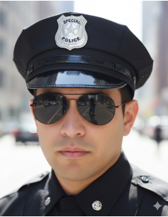 Casquette Policier Noire pour Adulte – Accessoire Uniforme Police