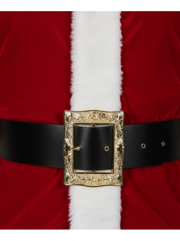 Ceinture Père Noël Luxe Professionnelle – Boucle dorée massive