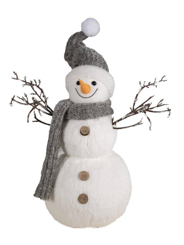 Bonhomme de neige décoratif 42 cm – Déco de Noël chaleureuse