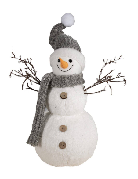 Bonhomme de neige décoratif 42 cm – Déco de Noël chaleureuse