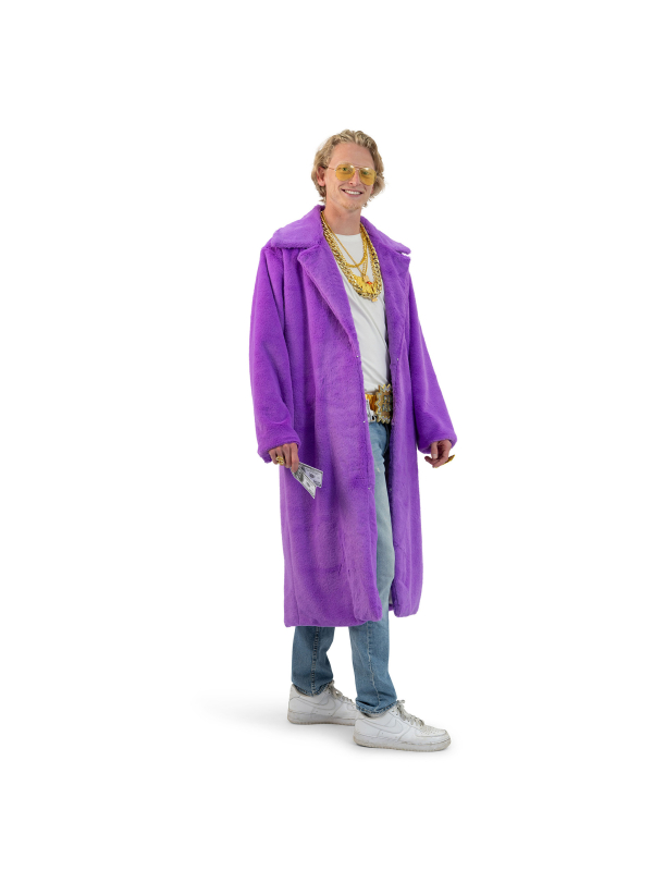 manteau violet carnaval de dunkerque fausse fourrure mixte homme femme Déguiz-Fêtes