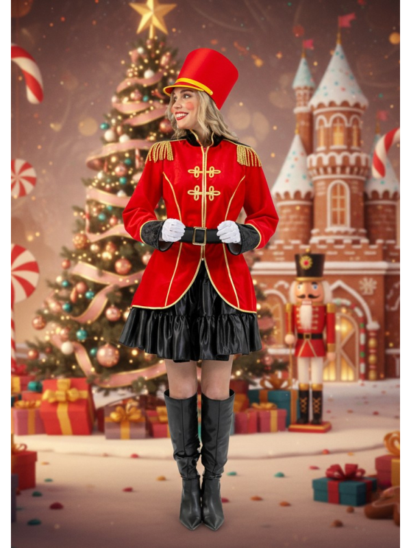 Costume Majorette / Casse-Noisette Femme – Veste rouge et ceinture