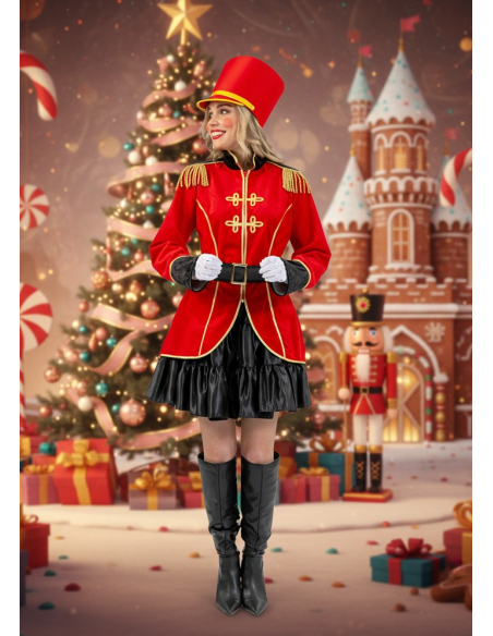 Costume Majorette / Casse-Noisette Femme – Veste rouge et ceinture