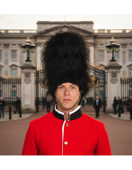 Chapeau de garde royal britannique – Bonnet à poils noir 40 cm
