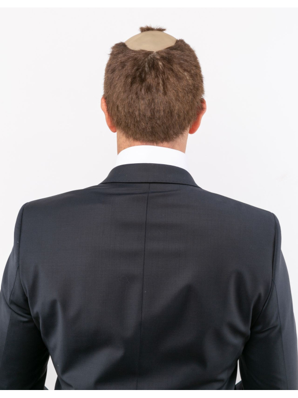 Perruque Chauve avec Toupet Brun – Déguisement Moine ou Professeur