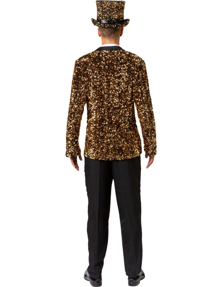 Veste homme à paillettes dorées – Chic, glamour et éclat festif