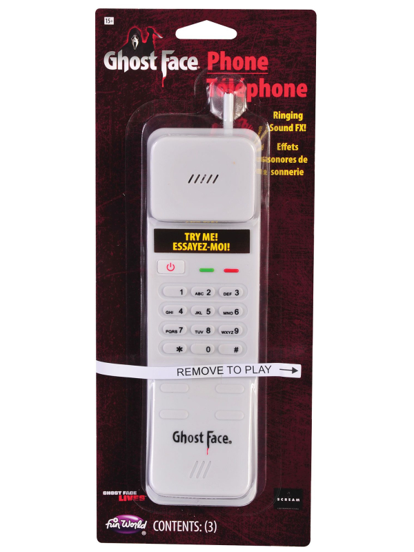 Téléphone Ghost Face® avec Son - Accessoire Rétro pour Fans de Scream