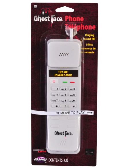 Téléphone Ghost Face® avec Son - Accessoire Rétro pour Fans de Scream