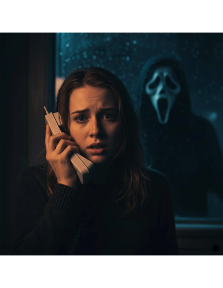 Téléphone Ghost Face® avec Son - Accessoire Rétro pour Fans de Scream