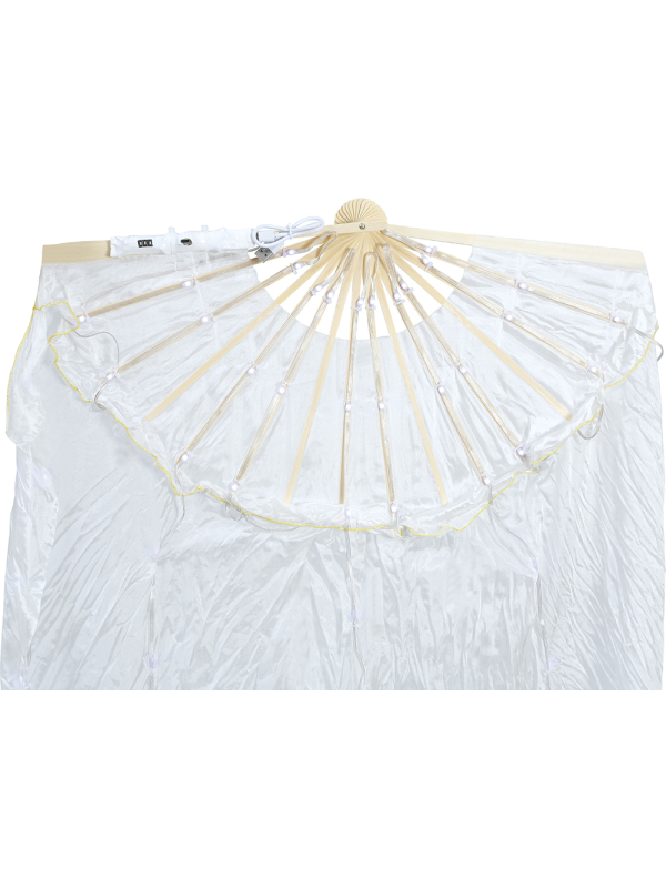 Éventail LED blanc 75 × 150 cm – Accessoire lumineux multifonction pour danse, festival & spectacle