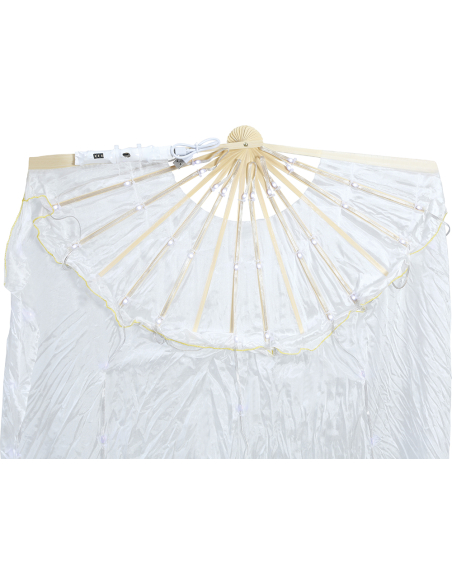 Éventail LED blanc 75 × 150 cm – Accessoire lumineux multifonction pour danse, festival & spectacle