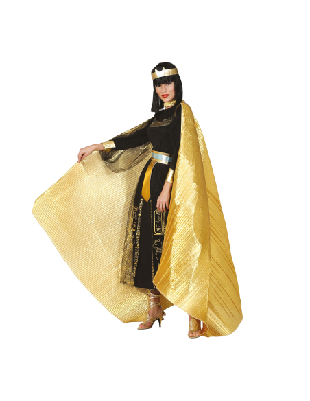 Cape plissée or 285 × 135 cm – Ailes d’Isis dorées pour danse, festival & spectacle