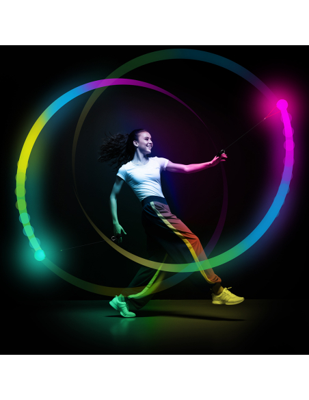 Balle de danse multicolore LED 7 cm – Accessoire lumineux pour chorégraphie, festival & spectacle