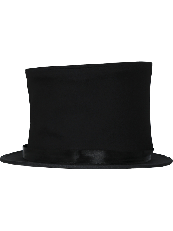 Chapeau haut-de-forme pliable noir – Gibus/claque adulte