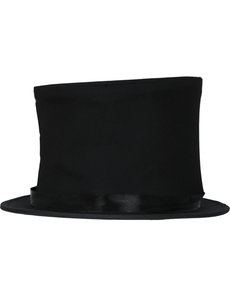 Chapeau haut-de-forme pliable noir – Gibus/claque adulte