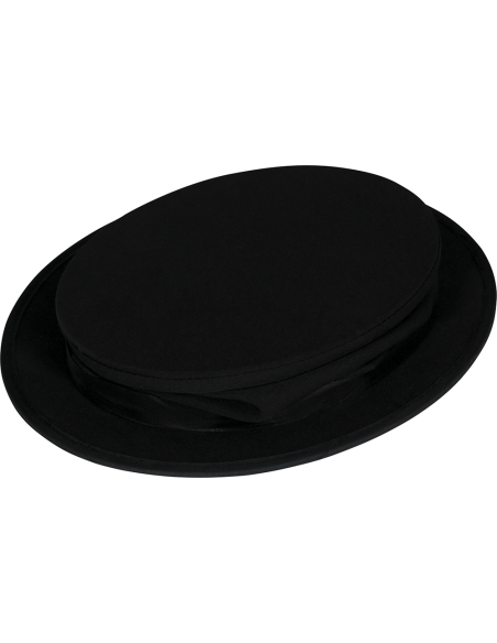 Chapeau haut-de-forme pliable noir – Gibus/claque adulte