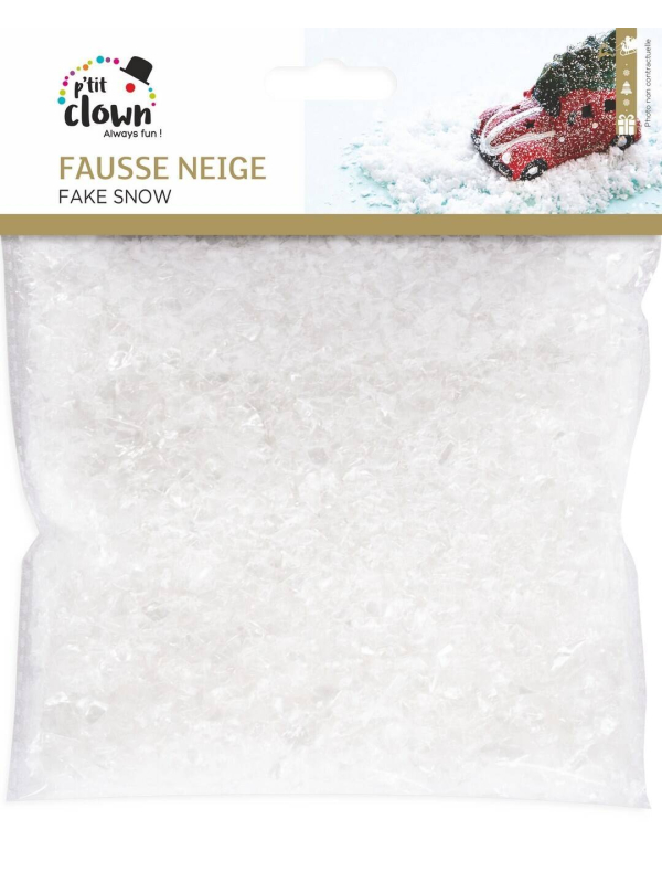 Fausse neige 74 g – Neige décorative réaliste pour Noël, vitrines et scènes féeriques