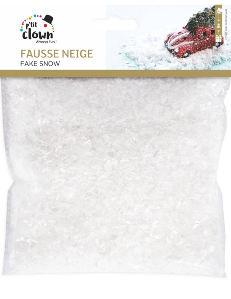 Fausse neige 74 g – Neige décorative réaliste pour Noël, vitrines et scènes féeriques