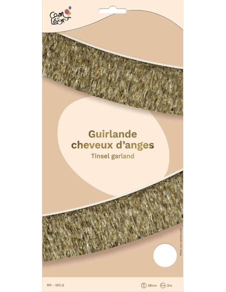 Guirlande cheveux d’anges or 25 cm x 2 m – Brillance et élégance pour Noël