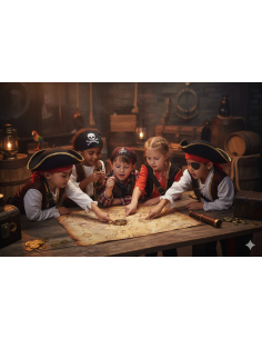 Carte au trésor pirate 29 x 45 cm – Accessoire de fête et déguisement pirate 2