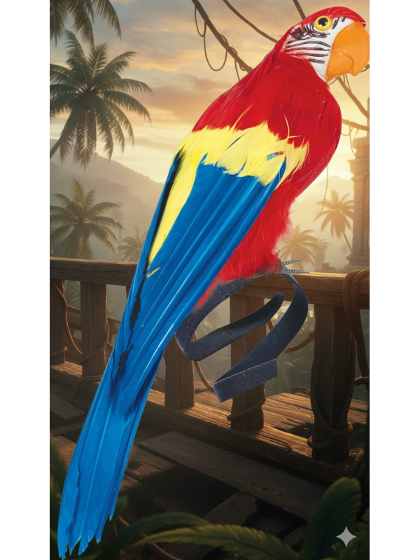 Perroquet multicolore – Accessoire de pirate et décoration exotique