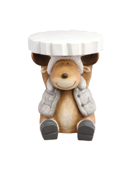 Support renne plateau flocon XL – déco Noël premium