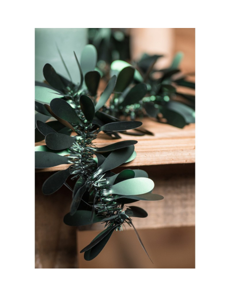 Guirlande de Noël vert mat – 2,7 m (qualité pro, légère)