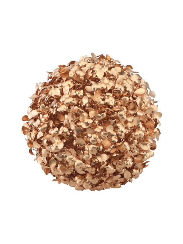Boule de buis or mat Ø18 cm – élégance premium & symbolique porte-bonheur