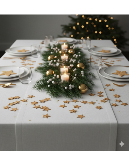 24 étoiles écorce de bois or mat – 5,4 cm (lot déco & DIY)