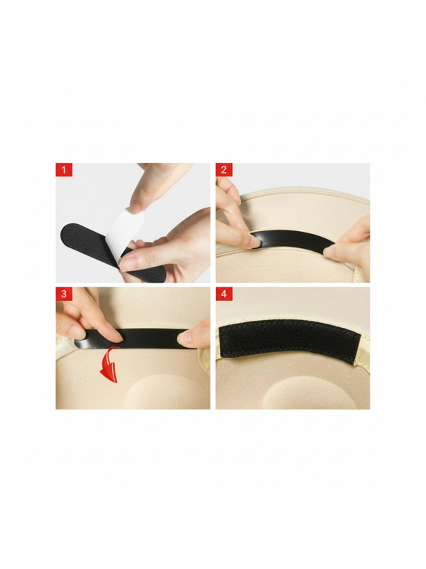 Réducteur de taille de chapeau – Lot de 4 bandes adhésives pour un ajustement parfait et confort