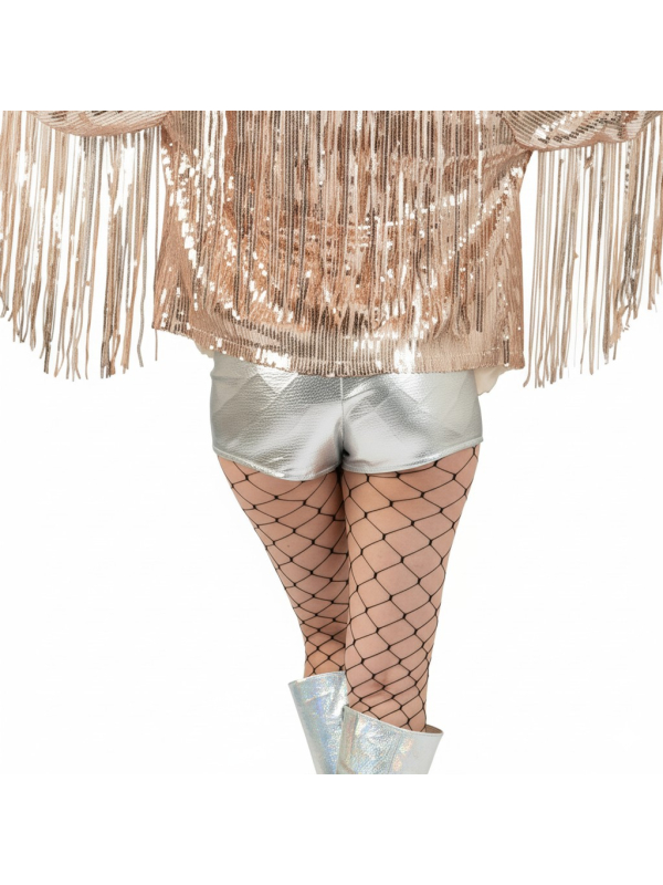 Short argenté femme – Disco sexy pour festival & danse (S/M, M/L, L/XL)