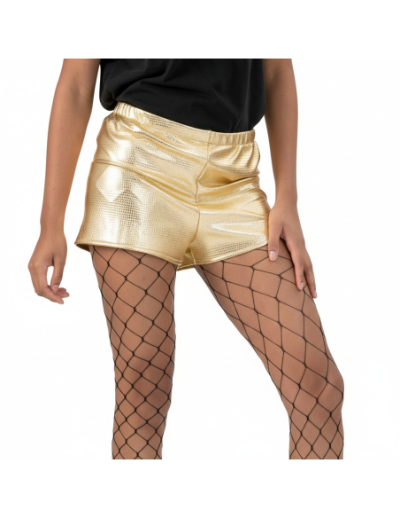 Short doré femme disco – Sexy festival & danse (S/M, M/L, L/XL)