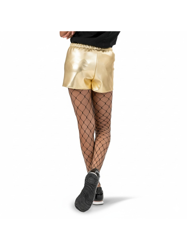 Short doré femme disco – Sexy festival & danse (S/M, M/L, L/XL)