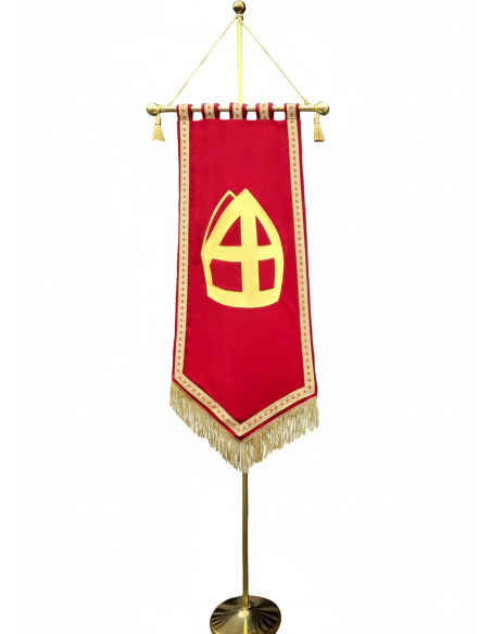 Mât Métal Doré pour Bannière Saint-Nicolas – Élégance et Polyvalence