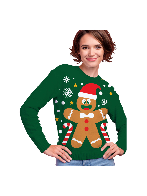 Pull de Noël Femme “Biscuit de Pain d’Épices” –...