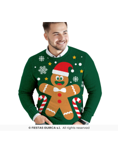 Pull de Noël Homme “Biscuit de Pain d’Épices” – L’humour gourmand au service du style festif 2