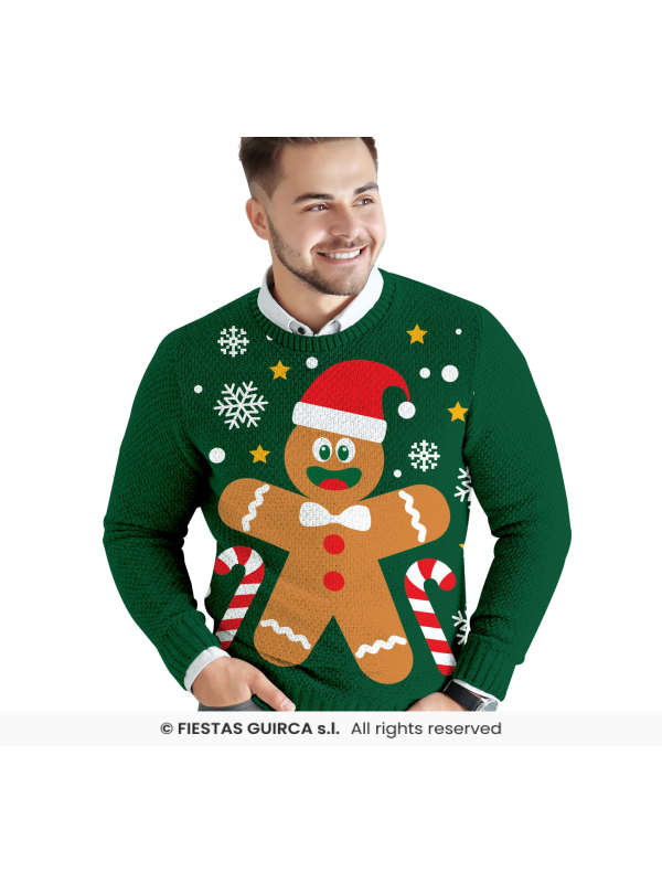 Pull de Noël Homme “Biscuit de Pain d’Épices” –...