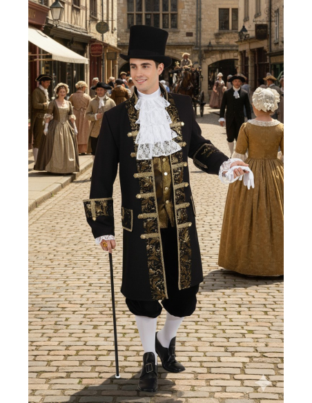 Costume Baroque : Un Hommage au Style du XVIIIe Siècle, Détails Raffinés pour une Élégance Royale