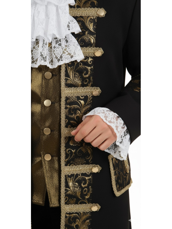 Costume Baroque : Un Hommage au Style du XVIIIe Siècle, Détails Raffinés pour une Élégance Royale