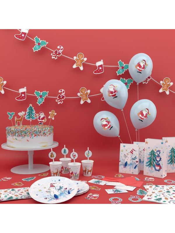 Serviettes en papier Noël – Lot de 20 motifs festifs