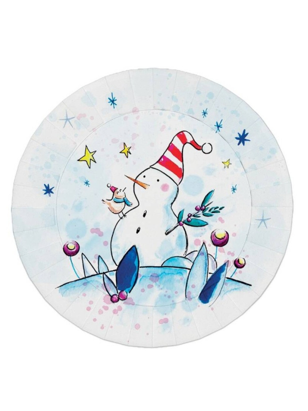 Assiettes en papier Noël Ø 23 cm – Lot de 8...