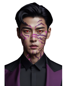 Tatouage adhésif visage Demon Style – Effet K-Pop Coréen