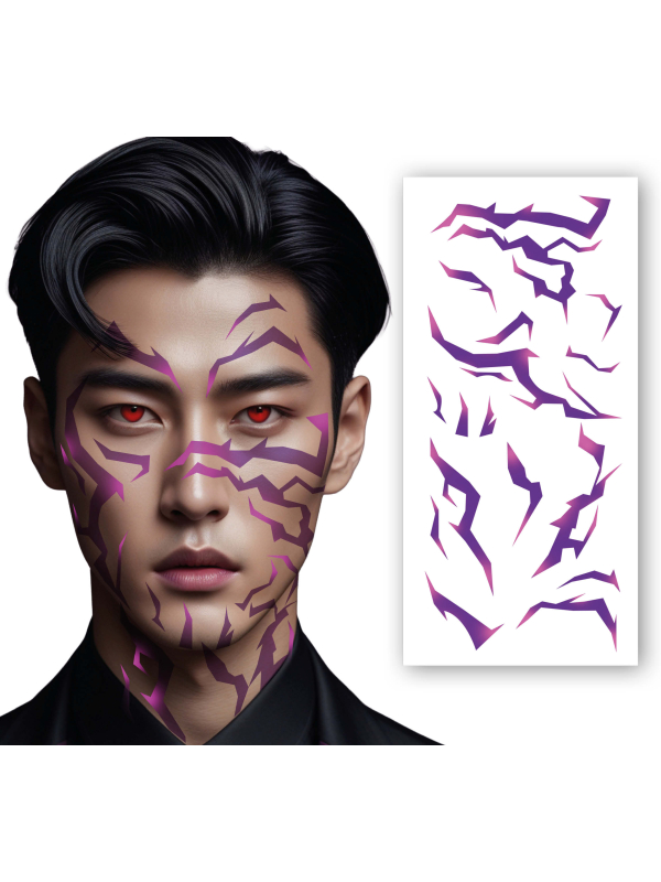 Tatouage adhésif visage Demon Style – Effet K-Pop Coréen