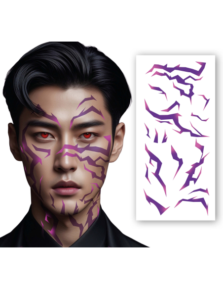 Tatouage adhésif visage Demon Style – Effet K-Pop Coréen