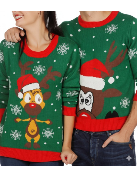 Pull de Noël Renne pour Adulte – Taille L