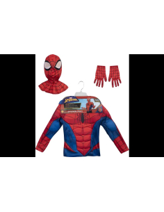 Déguisement Spiderman Enfant Luxe – Haut Rembourré, Masque et Gants 2