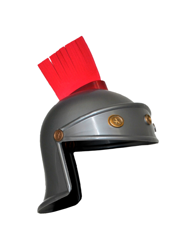 Casque Romain avec Crête Rouge – Accessoire de Guerrier Antique pour Adulte