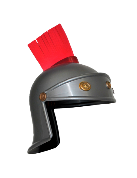 Casque Romain avec Crête Rouge – Accessoire de Guerrier Antique pour Adulte